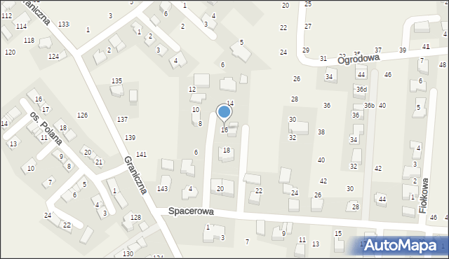 Giebułtów, Spacerowa, 16, mapa Giebułtów