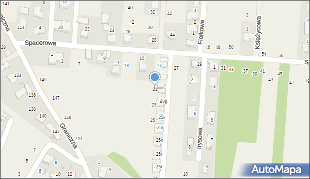 Giebułtów, Spacerowa, 21, mapa Giebułtów