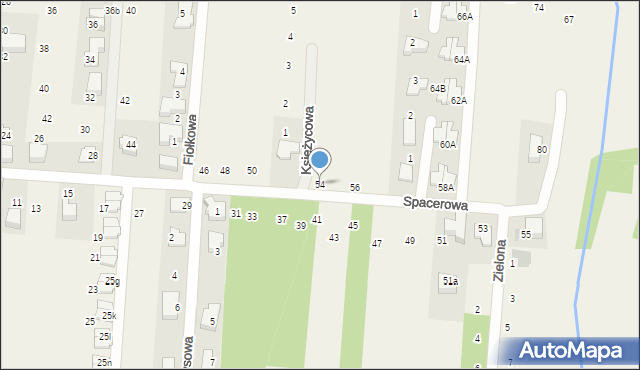 Giebułtów, Spacerowa, 54, mapa Giebułtów