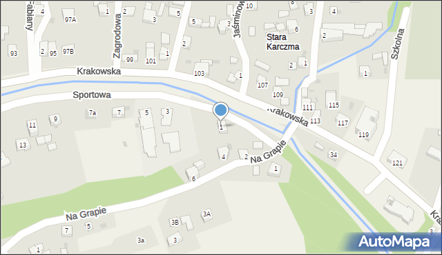 Gilowice, Sportowa, 1, mapa Gilowice