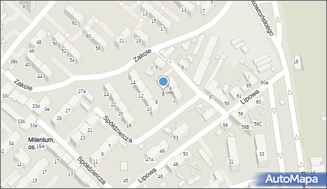 Gliwice, Spółdzielcza, 6, mapa Gliwic