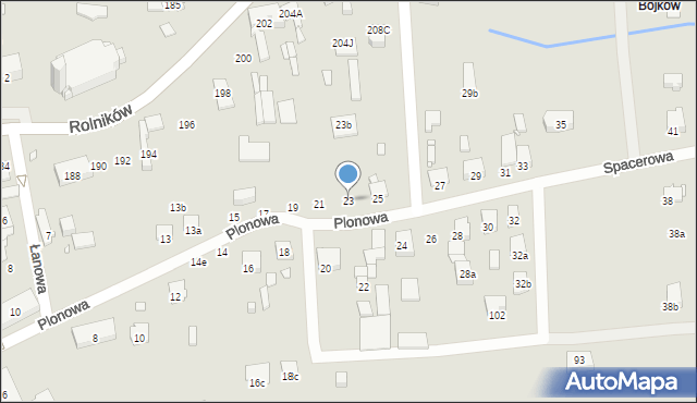 Gliwice, Spacerowa, 23, mapa Gliwic