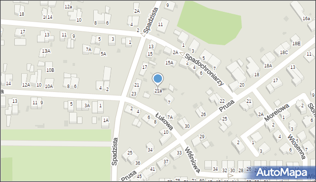 Głogów, Spadzista, 21a, mapa Głogów