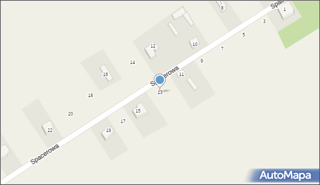 Głosków, Spacerowa, 13, mapa Głosków