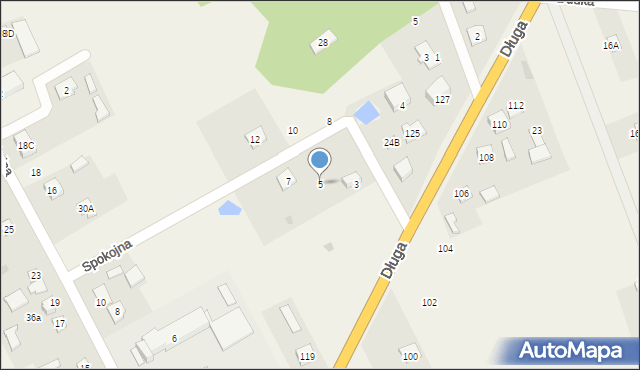 Głosków, Spokojna, 5, mapa Głosków