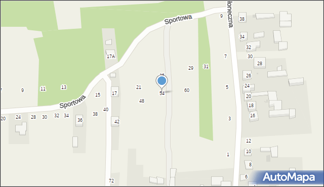Gniazdów, Sportowa, 54, mapa Gniazdów