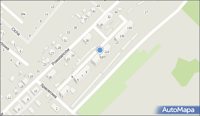 Gogolin, Spacerowa, 11b, mapa Gogolin