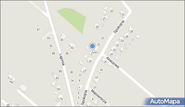 Gogolin, Spokojna, 17, mapa Gogolin