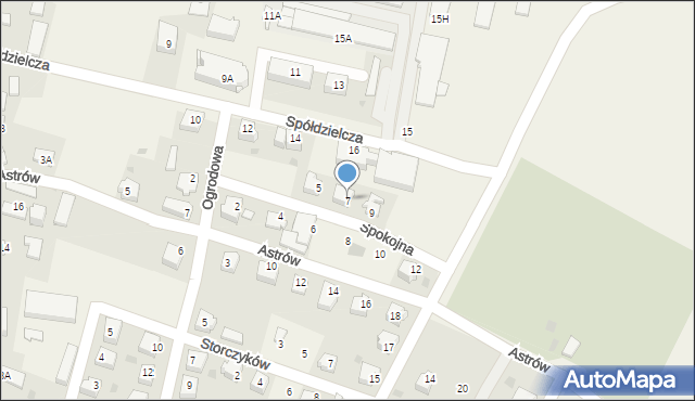 Goleszów, Spokojna, 7, mapa Goleszów