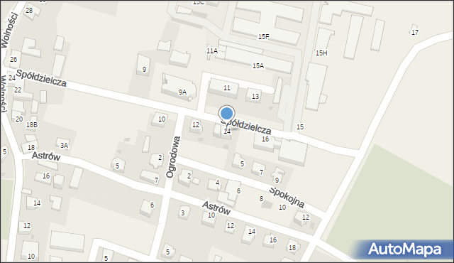 Goleszów, Spółdzielcza, 14, mapa Goleszów