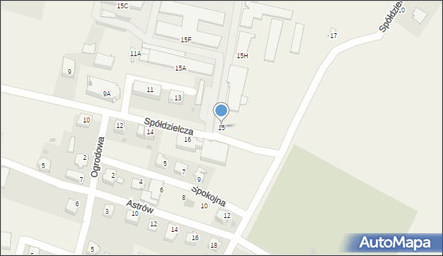Goleszów, Spółdzielcza, 15, mapa Goleszów
