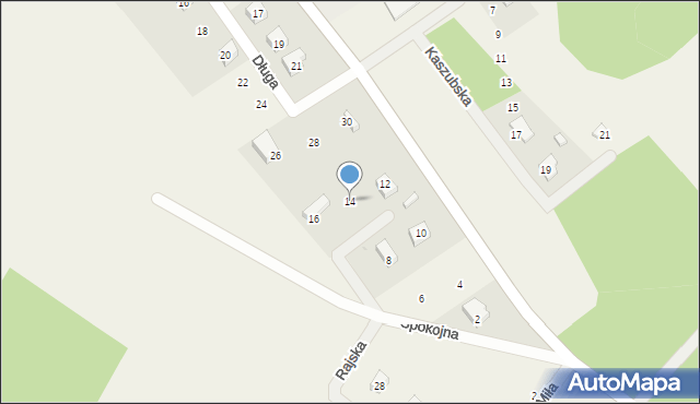 Gołubie, Spokojna, 14, mapa Gołubie