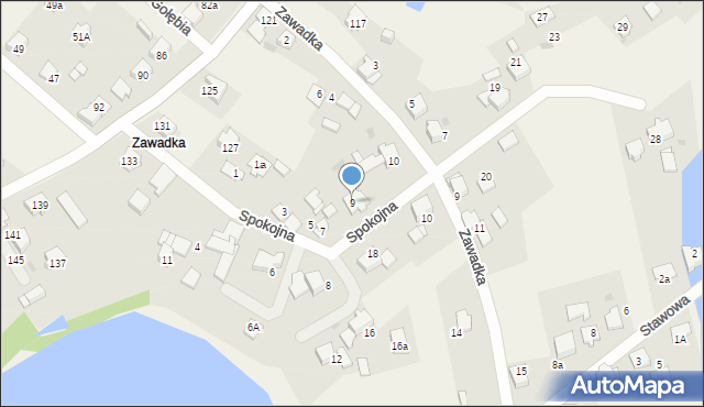 Góra, Spokojna, 9, mapa Góra