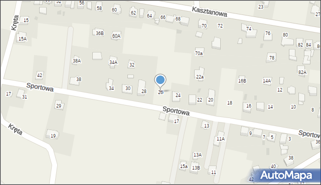 Góra, Sportowa, 26, mapa Góra