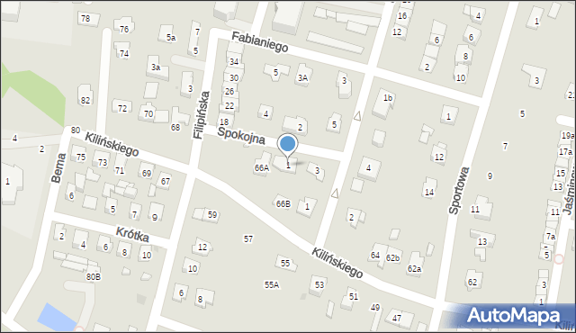 Góra Kalwaria, Spokojna, 1, mapa Góra Kalwaria