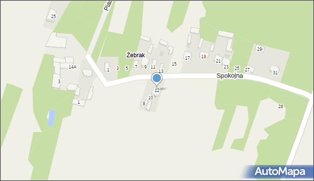 Górki, Spokojna, 12, mapa Górki