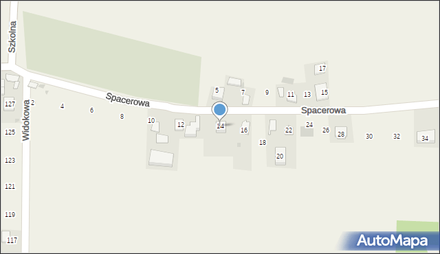 Goszcza, Spacerowa, 14, mapa Goszcza