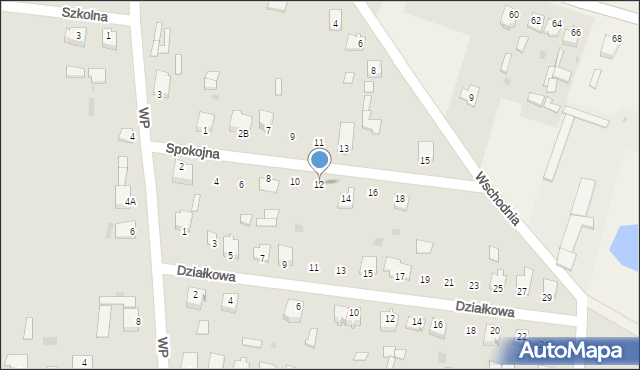 Gowarczów, Spokojna, 12, mapa Gowarczów