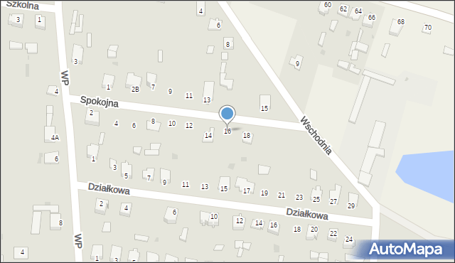 Gowarczów, Spokojna, 16, mapa Gowarczów