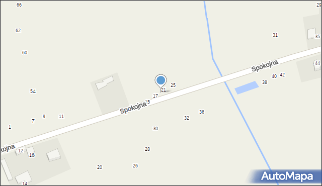 Grabówka, Spokojna, 19, mapa Grabówka