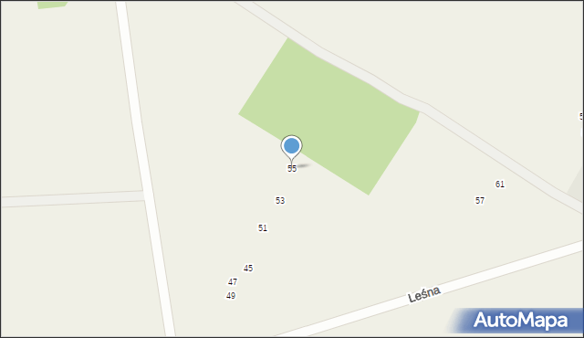 Grabówka, Spokojna, 55, mapa Grabówka