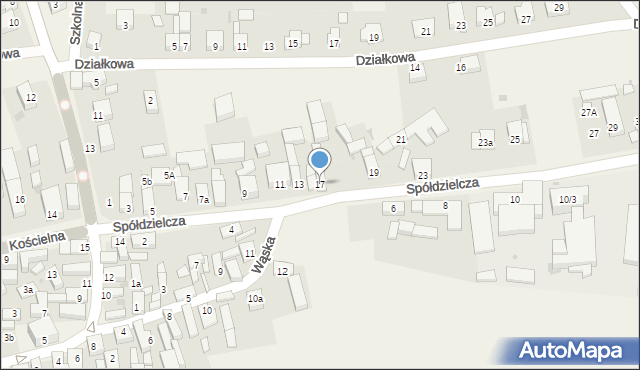 Grębocice, Spółdzielcza, 17, mapa Grębocice