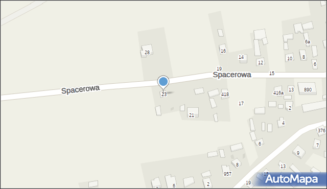 Grębów, Spacerowa, 23, mapa Grębów