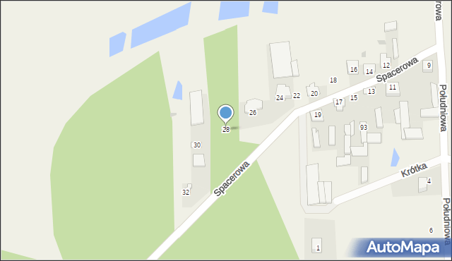 Gręzów, Spacerowa, 28, mapa Gręzów