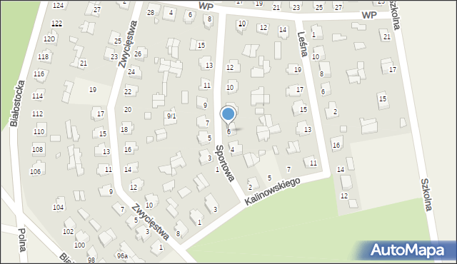 Gródek, Sportowa, 6, mapa Gródek