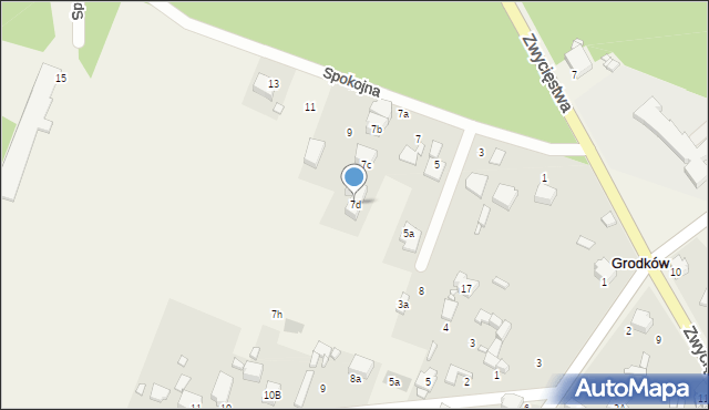 Grodków, Spokojna, 7d, mapa Grodków