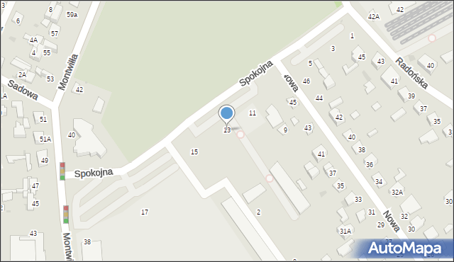 Grodzisk Mazowiecki, Spokojna, 13, mapa Grodzisk Mazowiecki