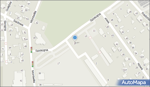 Grodzisk Mazowiecki, Spokojna, 15, mapa Grodzisk Mazowiecki