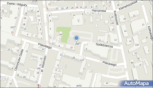 Grodzisk Mazowiecki, Spółdzielcza, 10a, mapa Grodzisk Mazowiecki