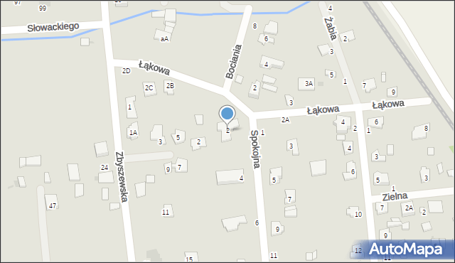 Grójec, Spokojna, 2, mapa Grójec