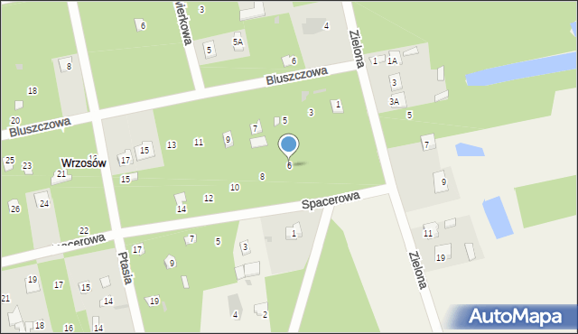 Groszowice, Spacerowa, 6, mapa Groszowice