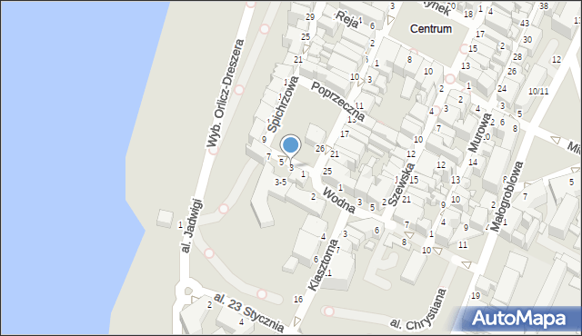 Grudziądz, Spichrzowa, 3, mapa Grudziądza