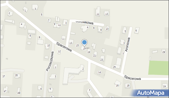 Gryźliny, Spacerowa, 17, mapa Gryźliny