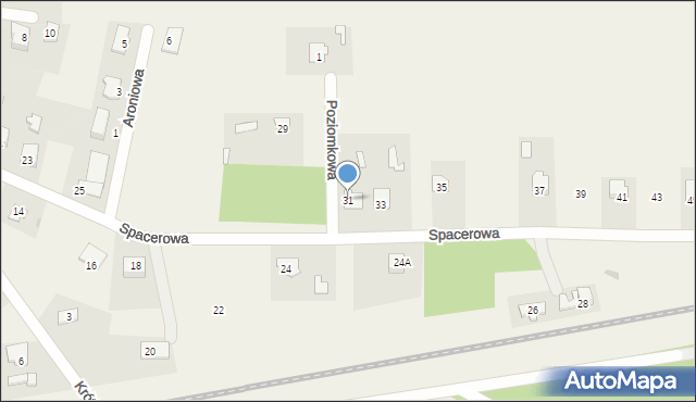 Gryźliny, Spacerowa, 31, mapa Gryźliny