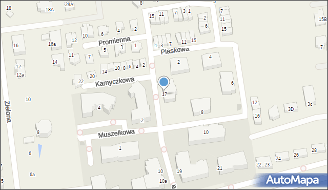 Grzybowo, Spacerowa, 17, mapa Grzybowo