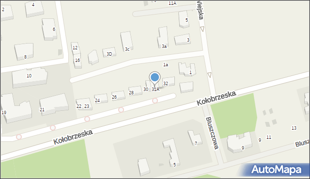 Grzybowo, Spacerowa, 31A, mapa Grzybowo