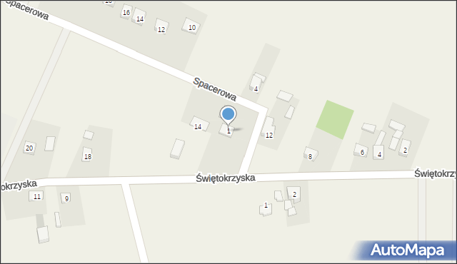 Grzymałków, Spacerowa, 1, mapa Grzymałków