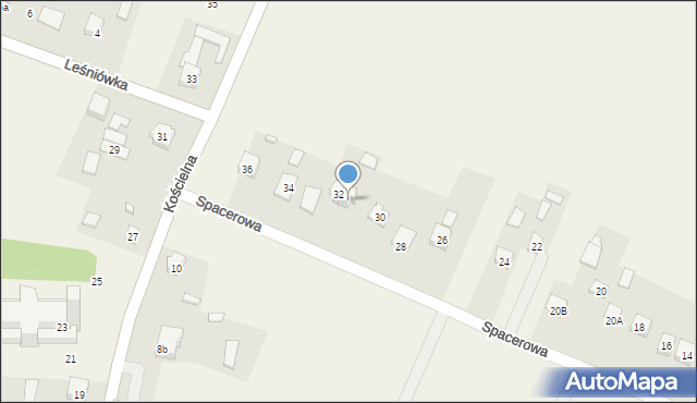 Grzymałków, Spacerowa, 32a, mapa Grzymałków