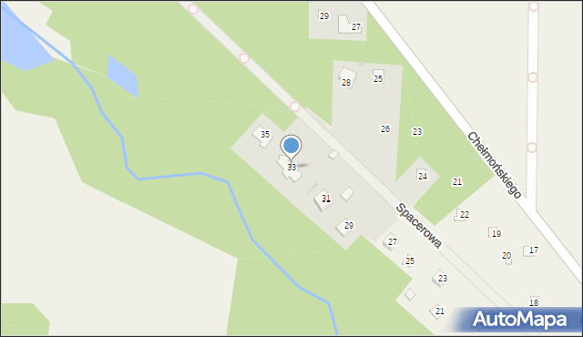 Grzymek, Spacerowa, 33, mapa Grzymek