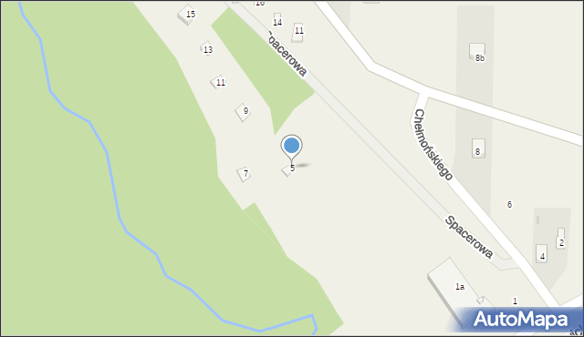 Grzymek, Spacerowa, 5, mapa Grzymek