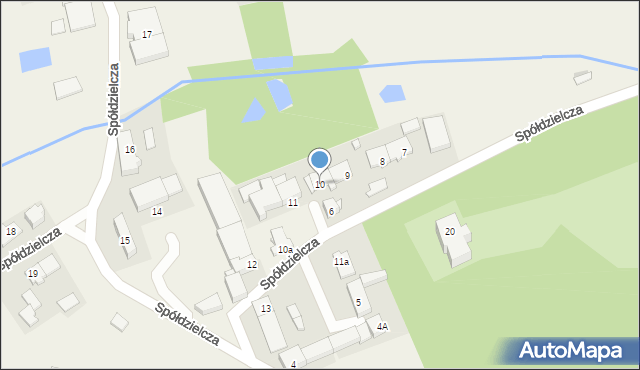 Gwoździany, Spółdzielcza, 10, mapa Gwoździany