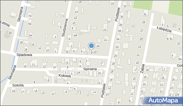 Hajnówka, Spadowa, 2, mapa Hajnówka