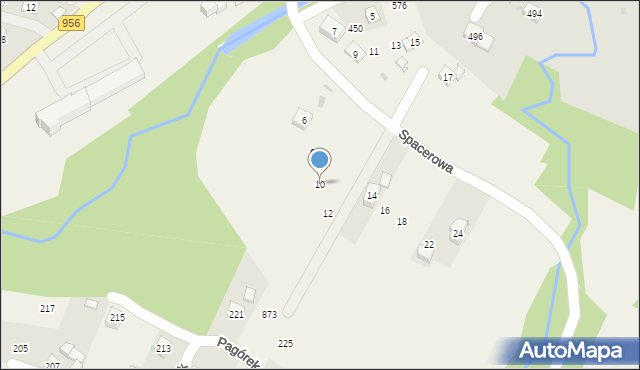 Harbutowice, Spacerowa, 10, mapa Harbutowice
