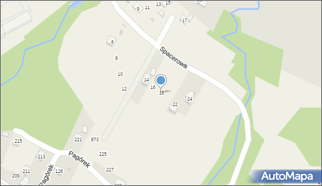 Harbutowice, Spacerowa, 18, mapa Harbutowice