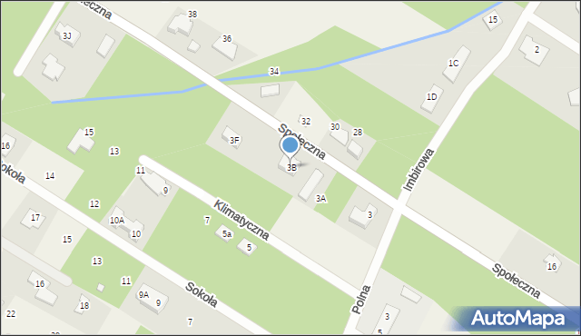 Henryków-Urocze, Społeczna, 3B, mapa Henryków-Urocze