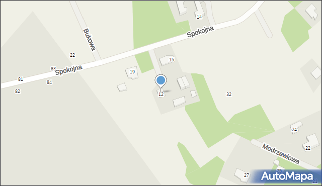 Henryszew, Spokojna, 17a, mapa Henryszew